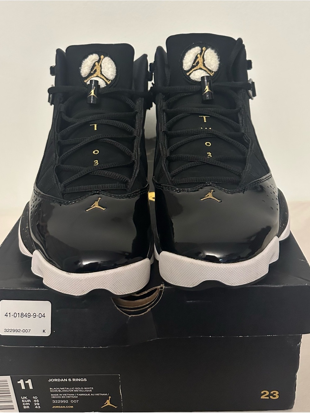 Jordan Men’s Sneakers — Black/Gold/White